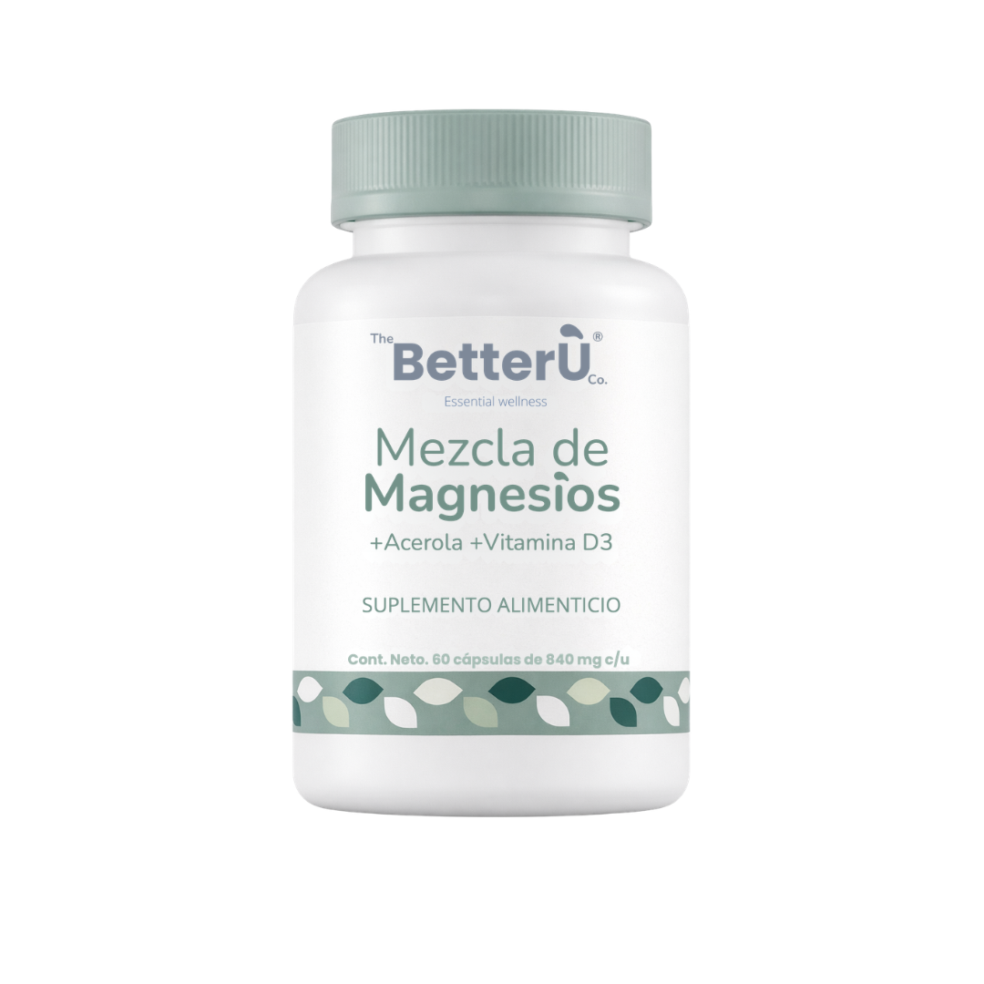 Better U | Magnesio Complex (Mezcla de Magnesios + Acerola + Vitamina D3)