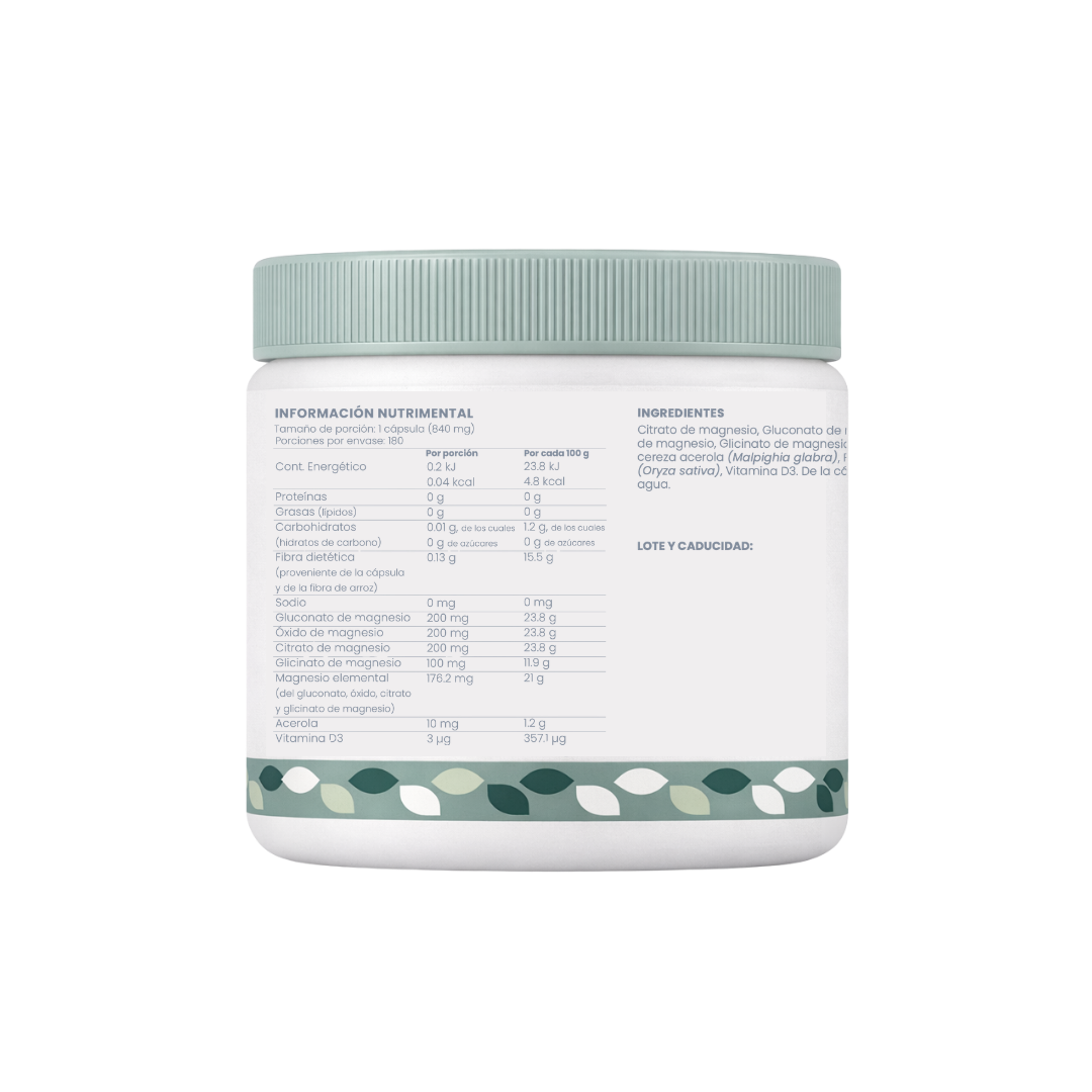 Better U | Magnesio Complex (Mezcla de Magnesios + Acerola + Vitamina D3)